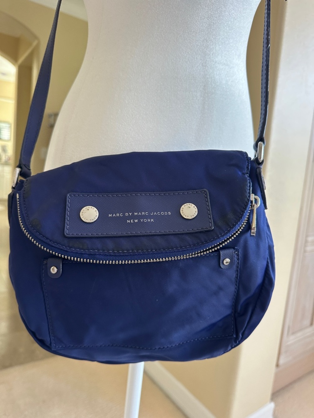 Marc by Marc Jacobs Royal Blue Nylon Crossbody Bag